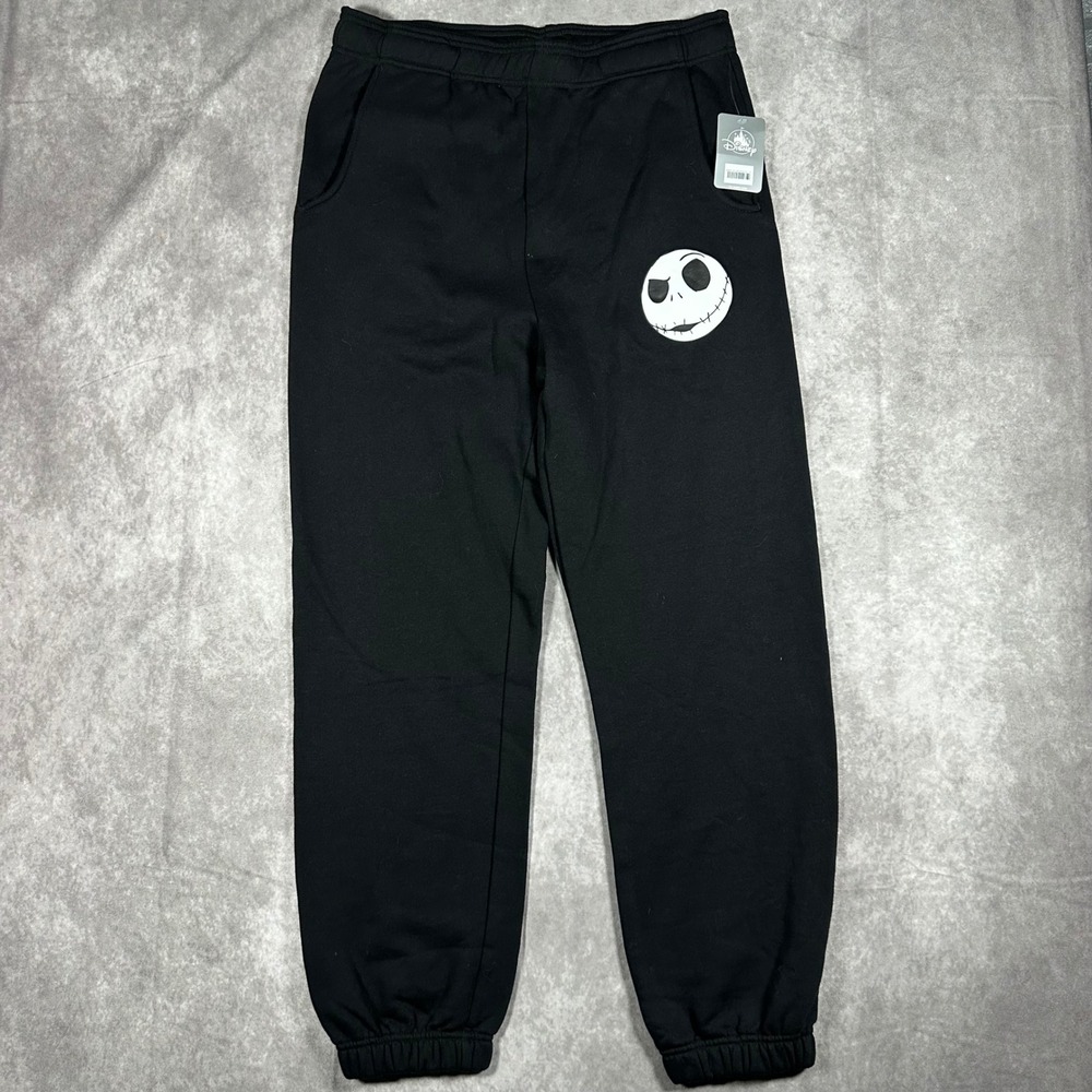 Disney Nightmare Before Christmas Jack Skellington Sweatpants Mens M Black NWT